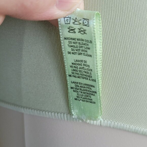 Skims Long Sleeve Bodysuit Agave Green XS S - Picture 9 of 11